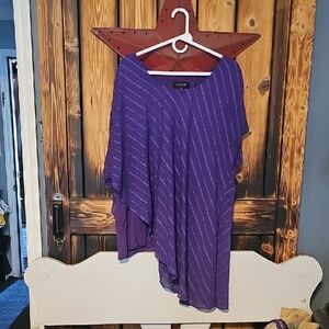 Purple Striped Women's Blouse